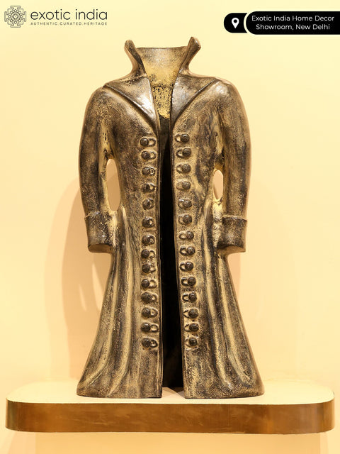 20" Brass Long Coat Sculpture | Home Decor