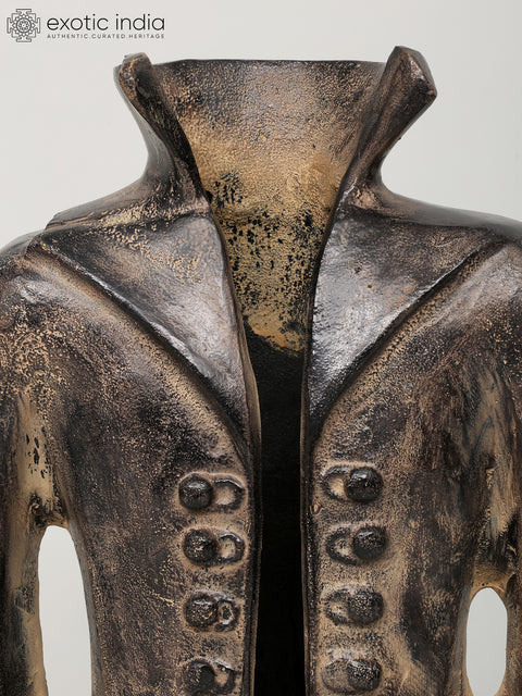 20" Brass Long Coat Sculpture | Home Decor