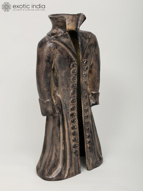 20" Brass Long Coat Sculpture | Home Decor