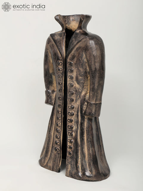 20" Brass Long Coat Sculpture | Home Decor