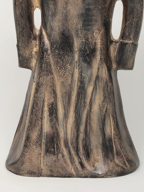 20" Brass Long Coat Sculpture | Home Decor