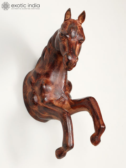 20" Brass Wall Hanging Horse Statue | Home Decor