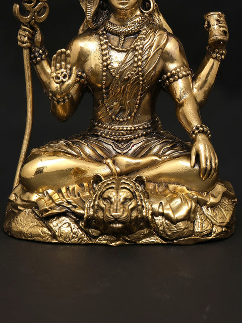 5" Small Superfine Four Armed Blessing Lord Shiva | Brass Statue