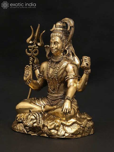 5" Small Superfine Four Armed Blessing Lord Shiva | Brass Statue