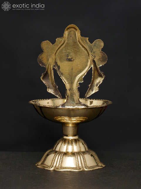 3" Small Brass Conch Lamp in Brass