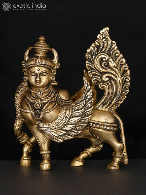 5" Kamadhenu Cow Brass Statue for Pooja