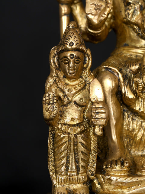 6" Small Shiva Family | Brass Statue