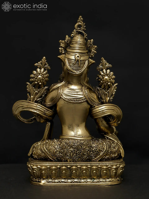 4" Small Superfine Goddess Green Tara | Brass Statue