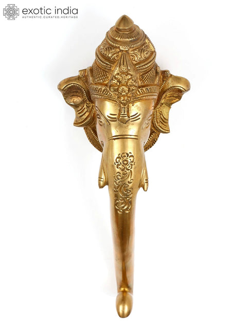 10" Lord Ganesha Door Handle in Brass