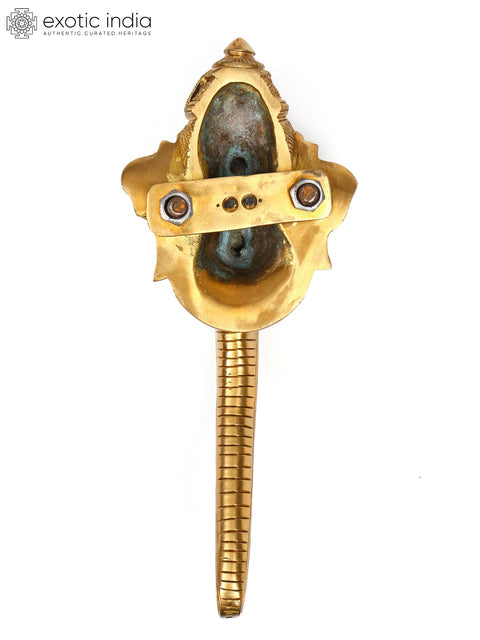 10" Lord Ganesha Door Handle in Brass