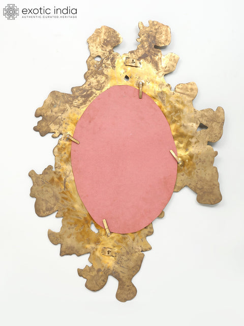 41" Designer Brass Mirror | Wall Hanging