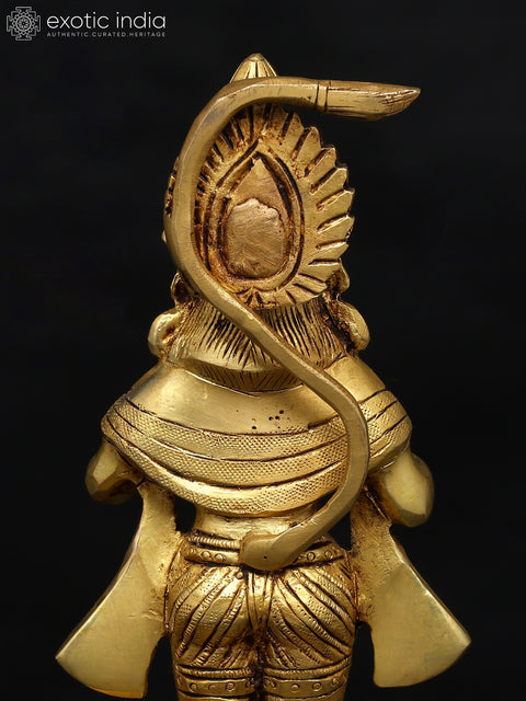 9" Standing Lord Hanuman in Namaskar Mudra | Brass Statue