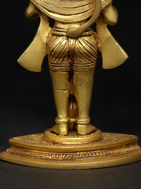 9" Standing Lord Hanuman in Namaskar Mudra | Brass Statue