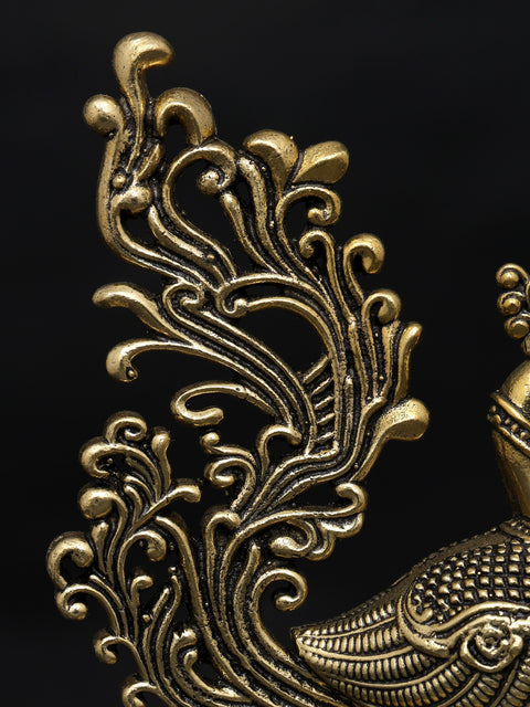 4" Small Superfine Peacock | Brass Statue
