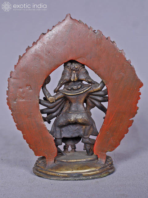 6" Brass Standing Lord Ganesha With Goddess Siddhi | Brass Statue