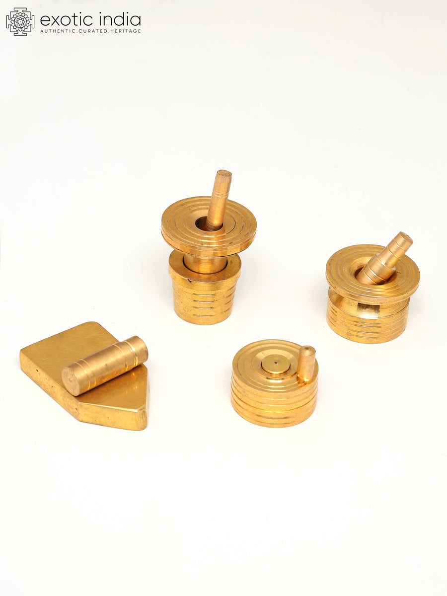 1" Small Brass Gowramma Pooja Set for Home Worship