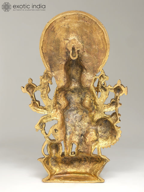 17" Brass Drishti Ganesha Statue in Brass | Wall Hanging
