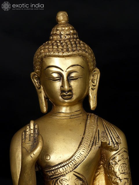 7" Blessing Lord Buddha | Brass Statue