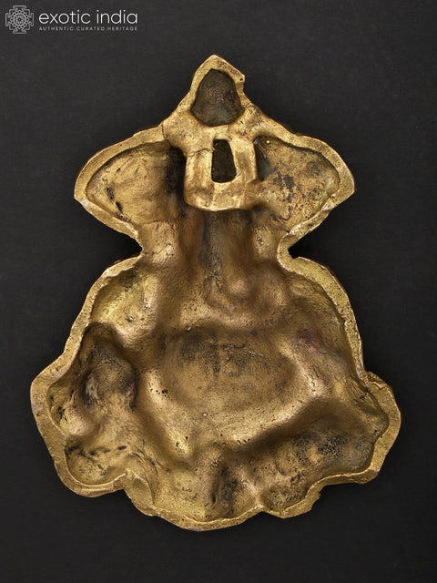 7" Blessing Ganesha Wall Hanging | Brass Statue