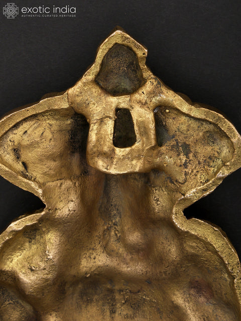 7" Blessing Ganesha Wall Hanging | Brass Statue