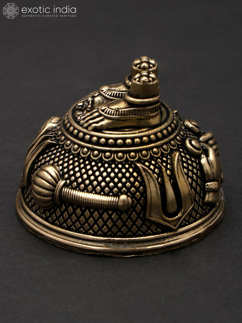 Small Superfine Charan Paduka in Brass