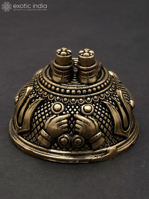 Small Superfine Charan Paduka in Brass