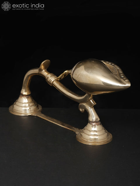 12" Shankh (Conch) - Shodash Upachara Arti Lamp
