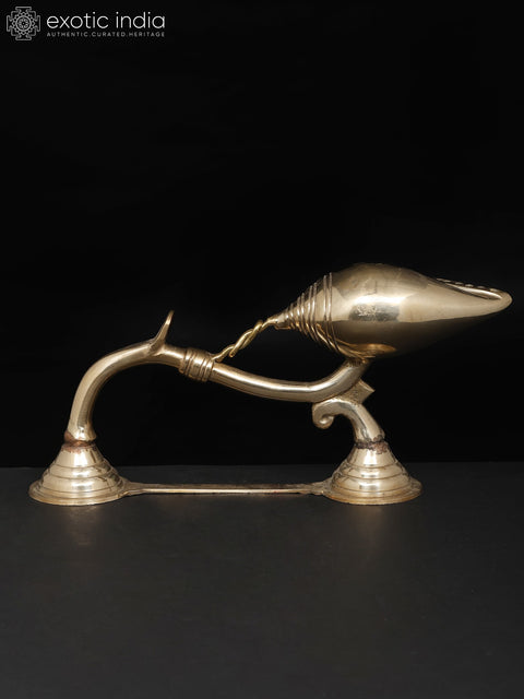 12" Shankh (Conch) - Shodash Upachara Arti Lamp