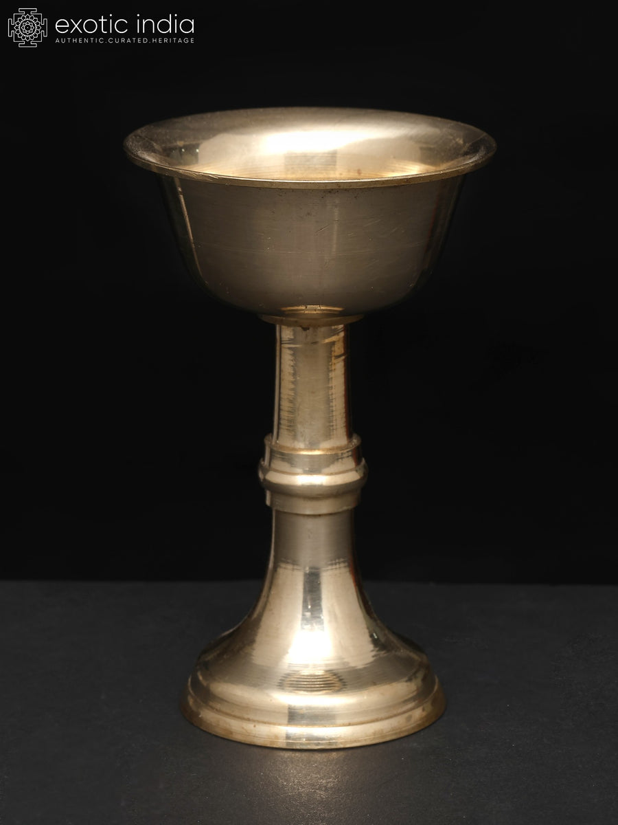 4" Brass Buddhist Ritual Offering Cup for Pooja
