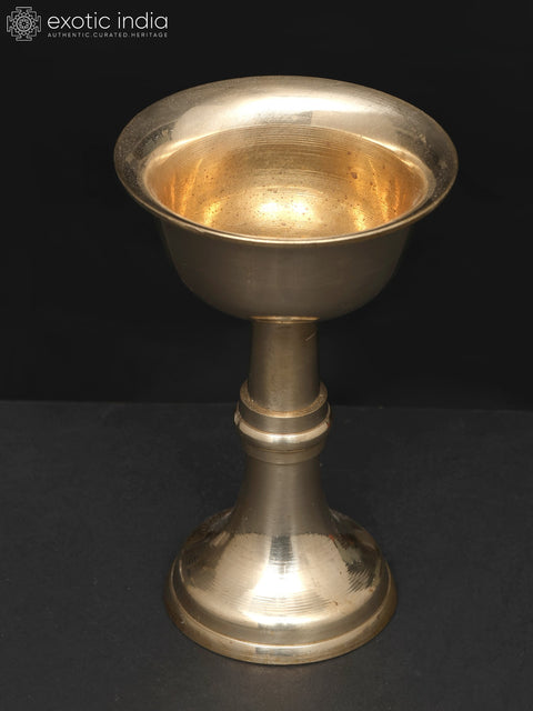 4" Brass Buddhist Ritual Offering Cup