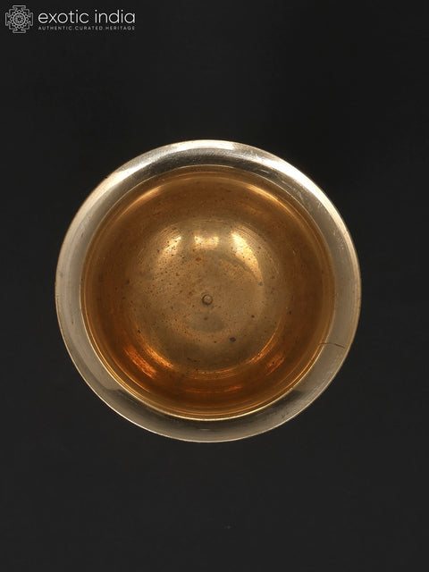 4" Brass Buddhist Ritual Offering Cup