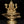 7" Five Wicks Ganesha Lamp in Brass