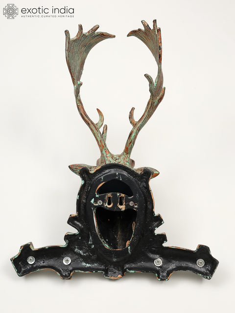 22" Wall Hanging Deer Head with Hooks | Home Decor