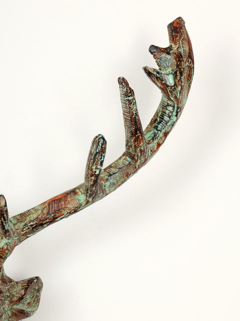 20" Brass Deer Wall Hanging Head | Home Decor
