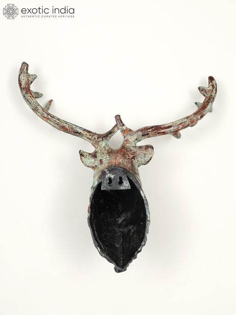 20" Brass Deer Wall Hanging Head | Home Decor