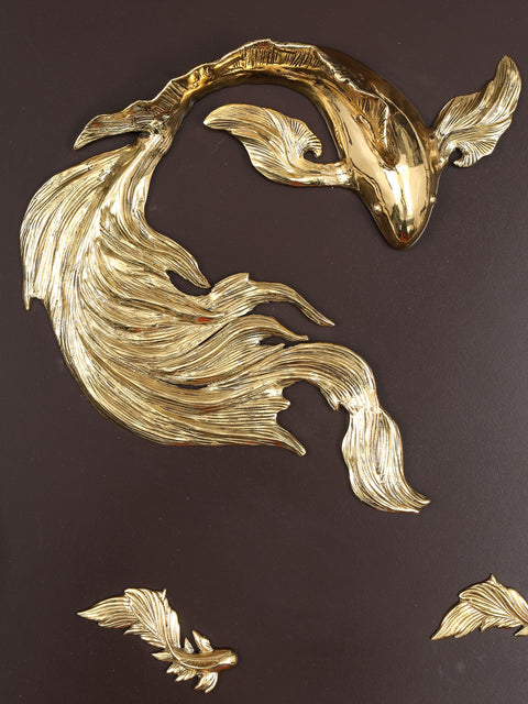 Fish and Leaves Design Wall Art | Home Decor | Set of 3