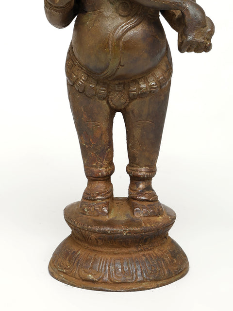 9" Blessing Lord Ganesha | Brass Statue