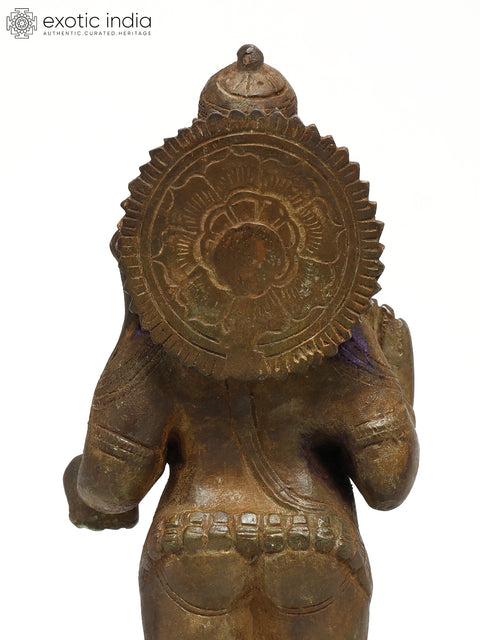 9" Blessing Lord Ganesha | Brass Statue