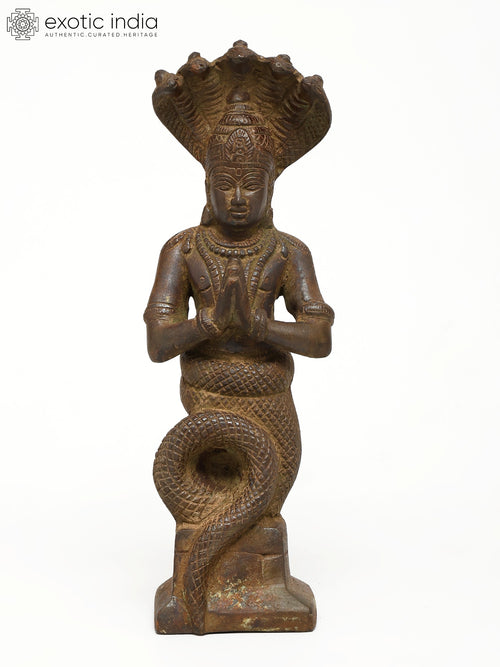 9" Sage Patanjali Brass Statue - Founder of Yoga System