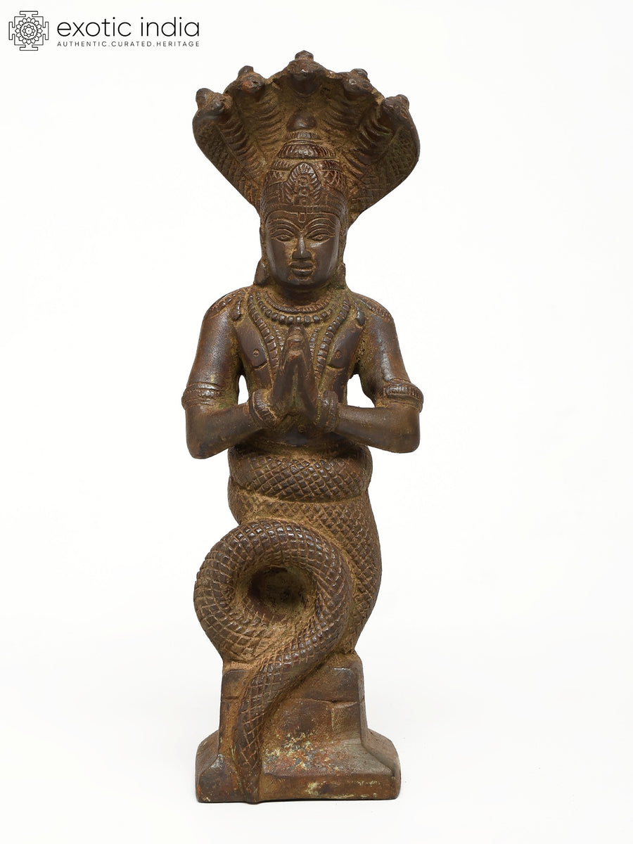 9" Sage Patanjali Brass Statue - Founder of Yoga System