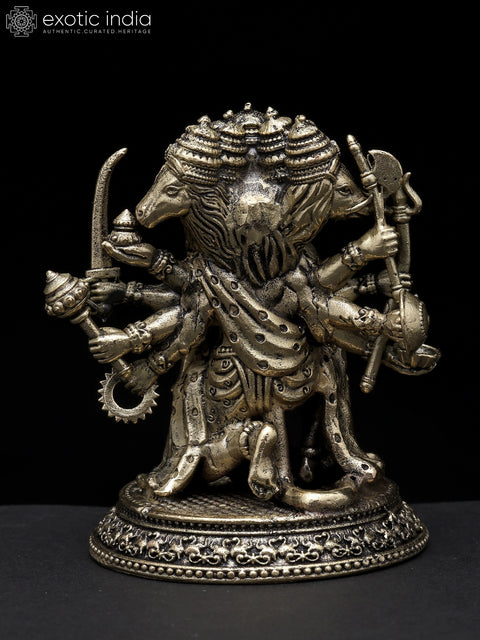 Small Superfine Sitting Panchamukhi Lord Hanuman | Brass Statue
