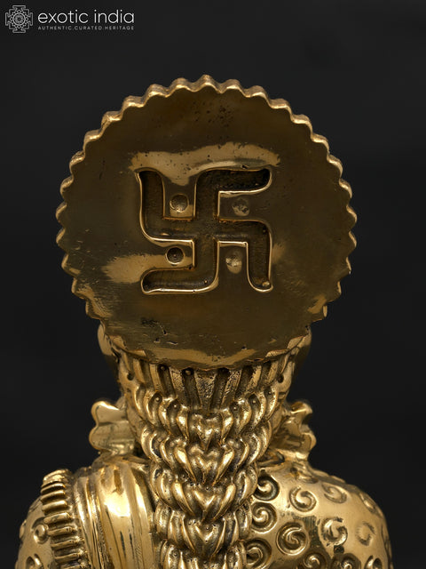 6" Small Superfine Sitting Goddess Annapurna | Brass Statue