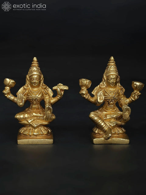 Small Brass Ashtalakshmi Set | Set of 8 Brass Statues