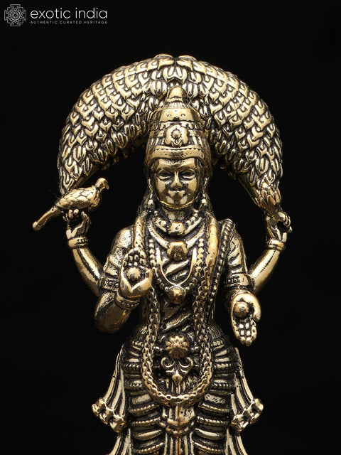 3" Small Superfine Vasavi Kanyaka Parameshvari Devi Brass Idol