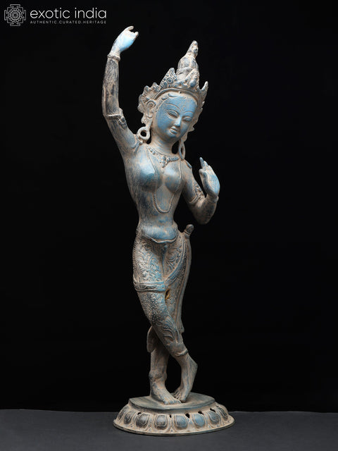 20" Brass Tibetan Buddhist Maya Devi - Mother of Lord Buddha | Brass Statue