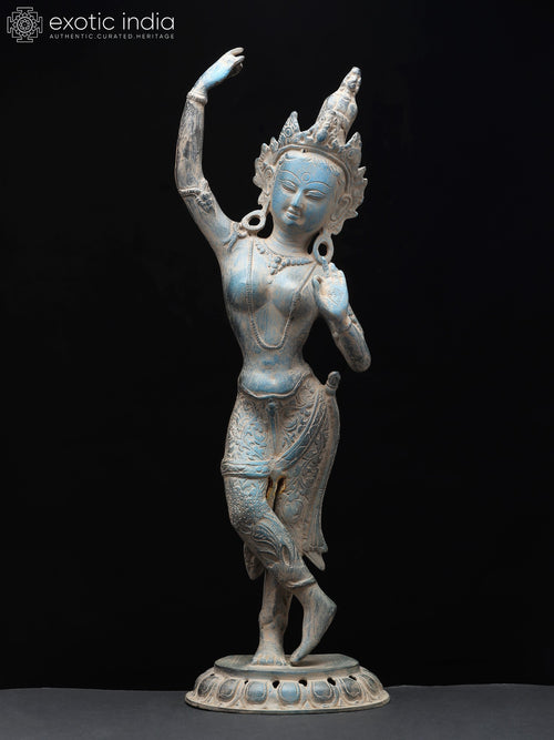 20" Brass Maya Devi Tibetan Buddhist Statue Handmade