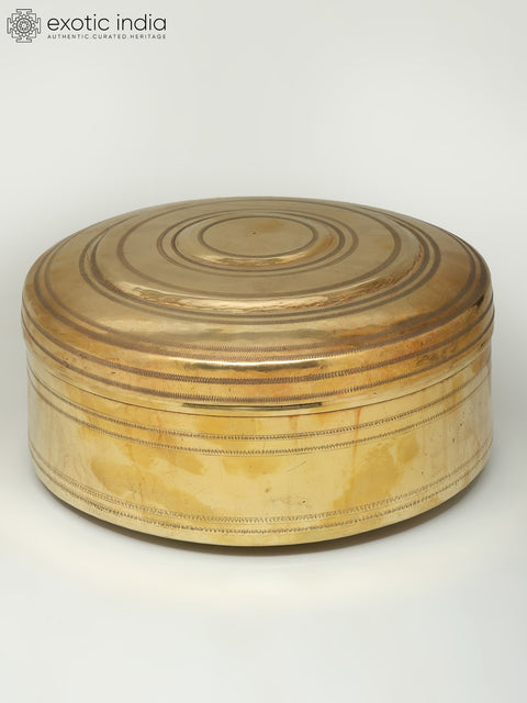 9" Brass Round Masala Box | Kitchen Item