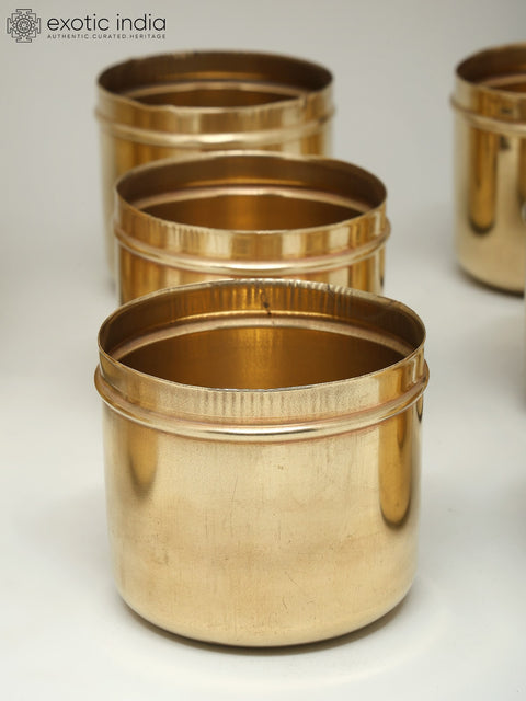 9" Brass Round Masala Box | Kitchen Item