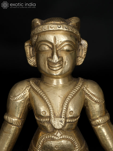 6" Small Brass Tribal Couple | Table Decor