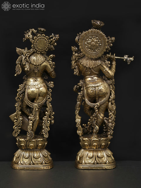 Superfine Standing Radha Krishna | Brass Statues